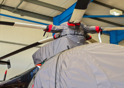 MD 500E Operational Set Engine and Rotorhead Closeup