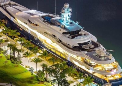 Helicopter on superyacht with full cover set