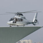 Luviair helicopter on deck