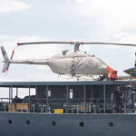 Helicopter with covers on deck